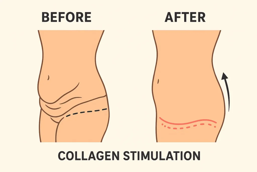 Before and after results for sagging skin after weight loss injections Brighton