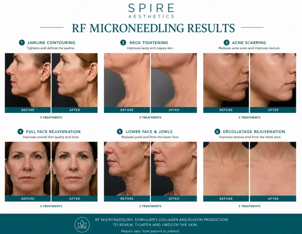 RF Microneedling Skin tightening Brighton results