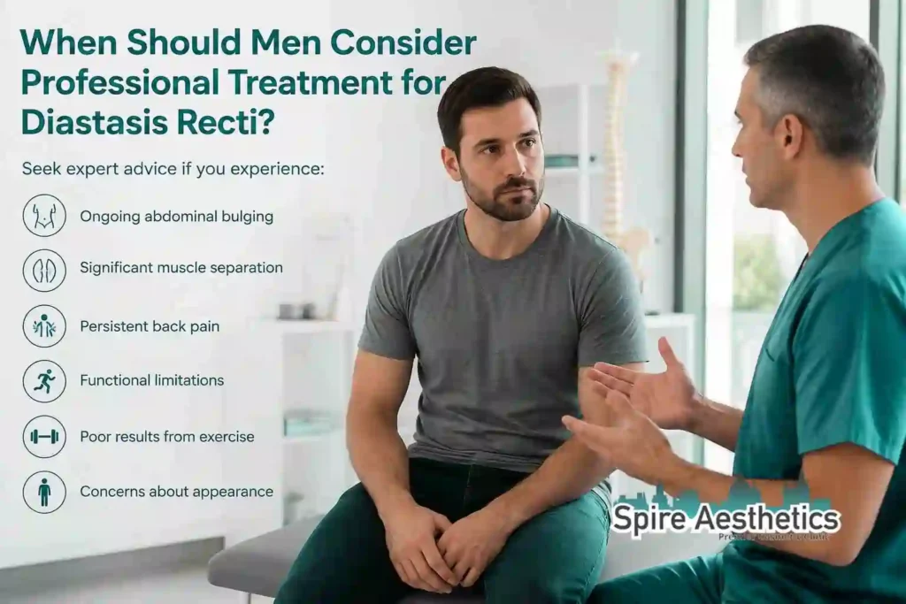 When Should Men Consider Professional Treatment for Diastasis Recti Brighton?