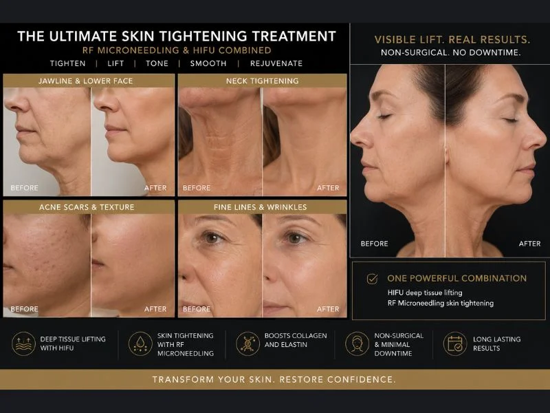 Results of combined treatment for the ultimate skin tightening treatment Brighton